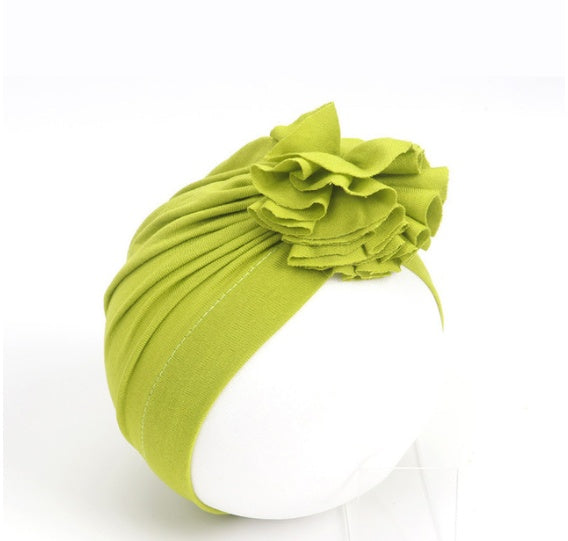 Kids Flower Hat Newborn Baby Lndian Turban Cap Girl Headwear