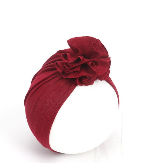 Kids Flower Hat Newborn Baby Lndian Turban Cap Girl Headwear