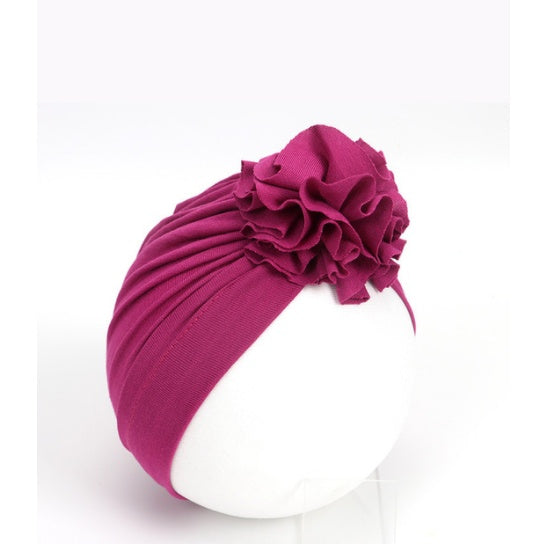 Kids Flower Hat Newborn Baby Lndian Turban Cap Girl Headwear