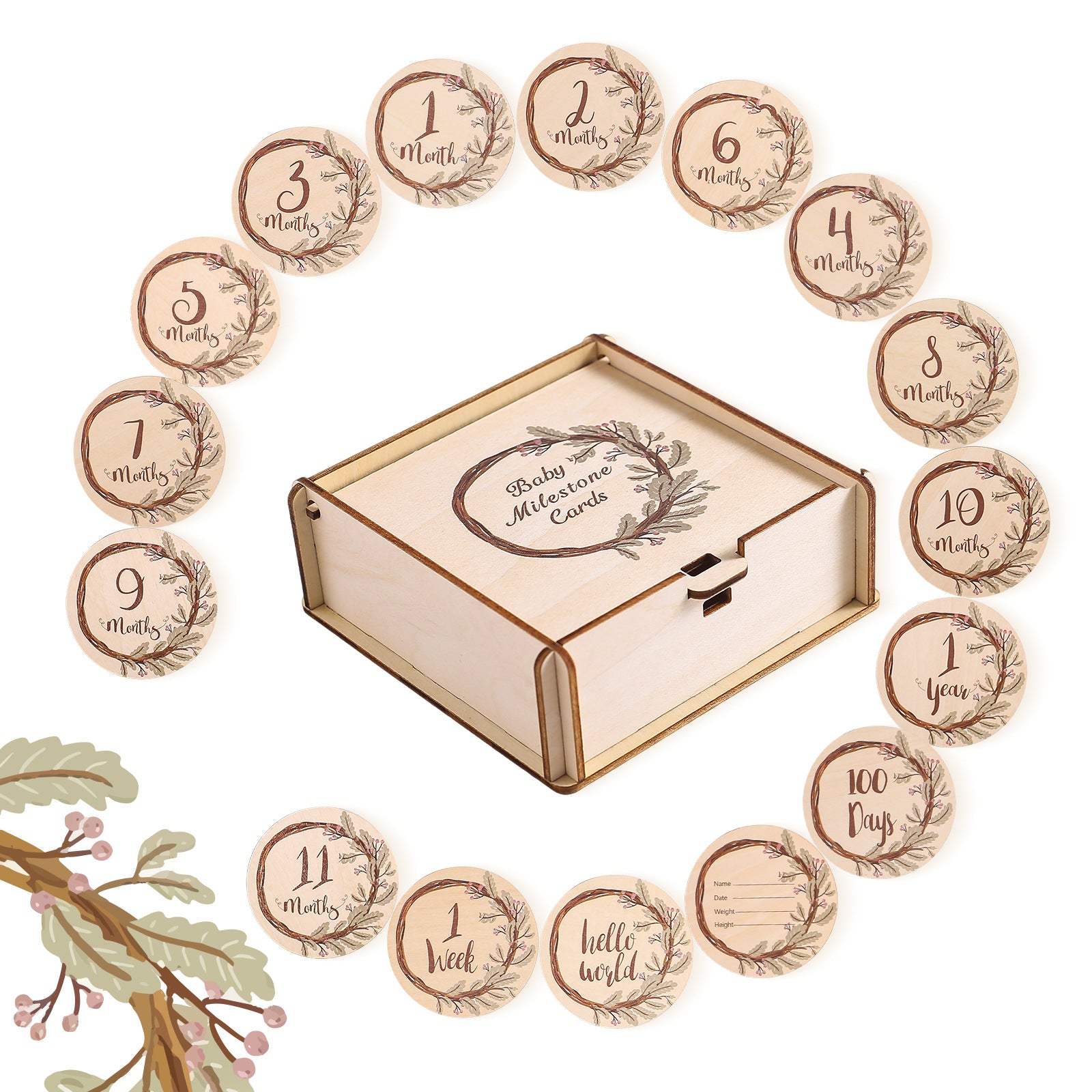 Baby Wooden Bear Wood Piece Photo Props