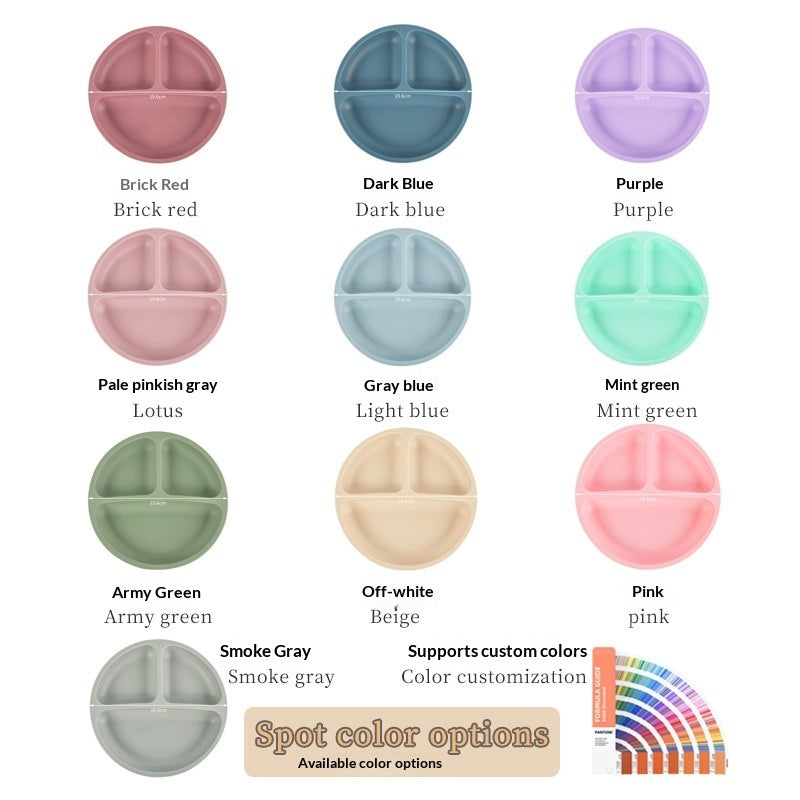 Baby Silicone Feeding Tray With Compartments