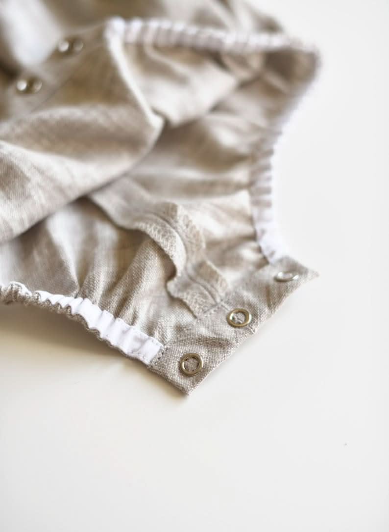 Cotton Newborn Conjoined Clothes Solid Color Short Sleeve