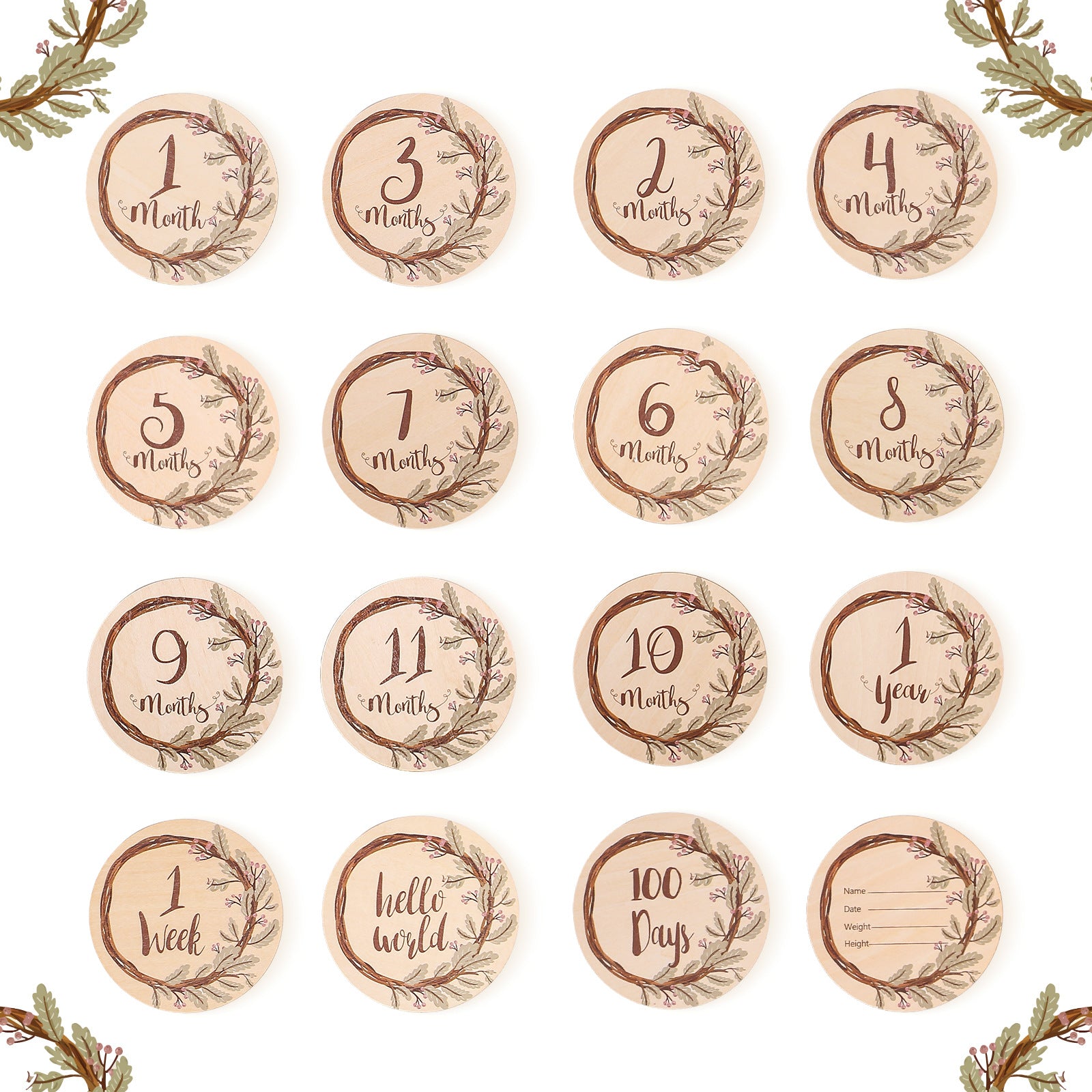 Baby Wooden Bear Wood Piece Photo Props