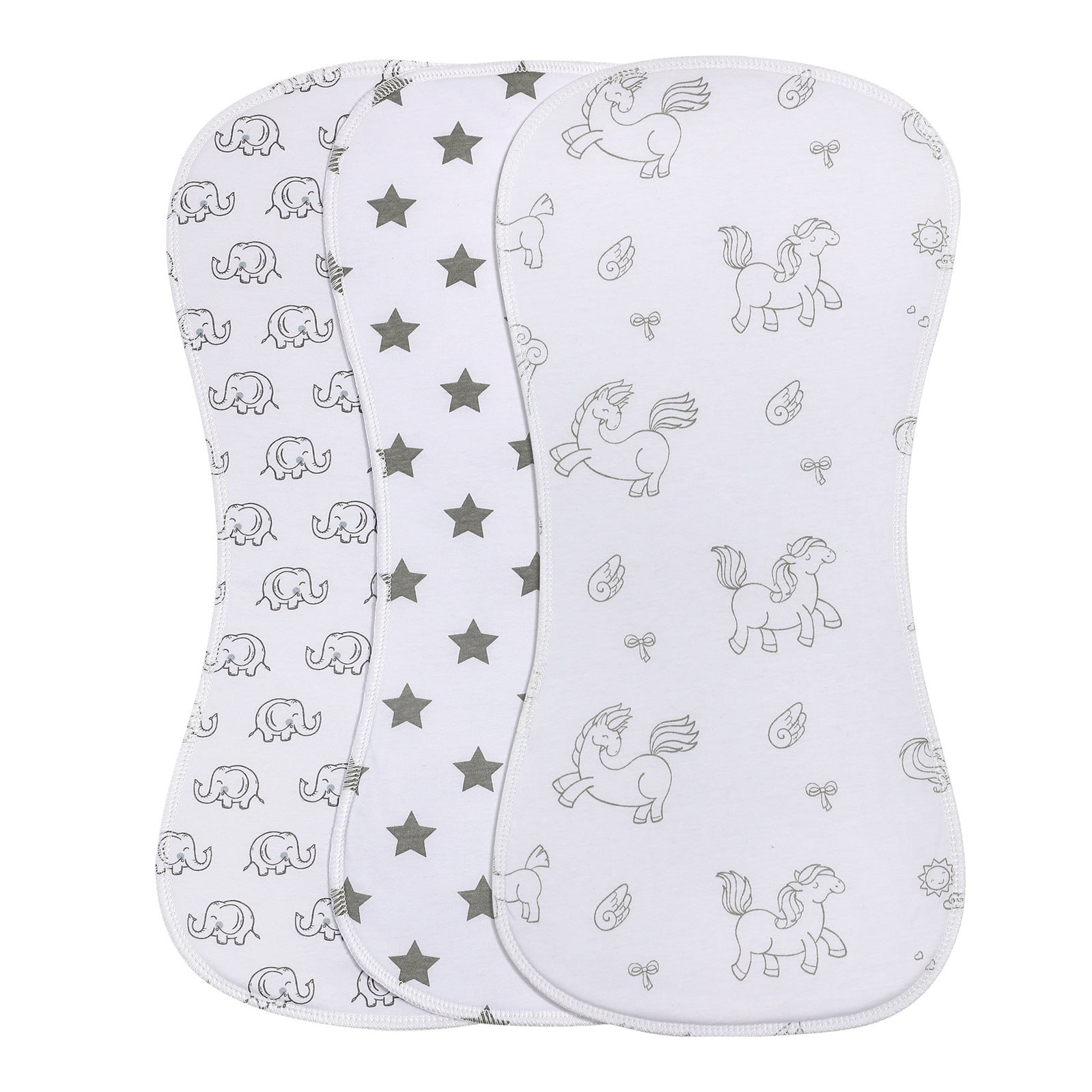 Minimally Printed Baby Feeding Towel And Hiccup Cloth