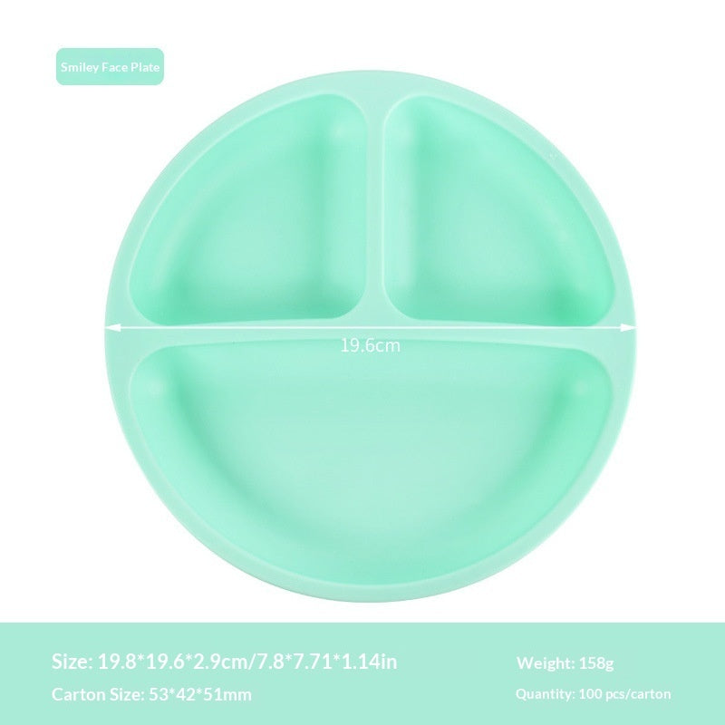 Baby Silicone Feeding Tray With Compartments