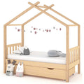 Children's Bed with Drawer Solid Pine Wood   Children's Bed