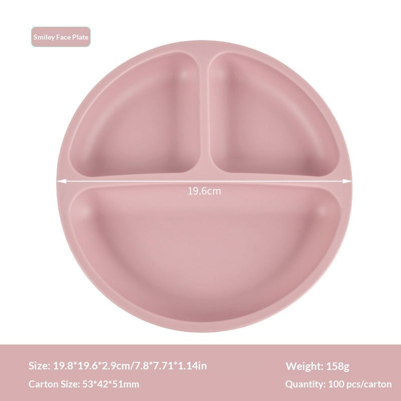 Baby Silicone Feeding Tray With Compartments