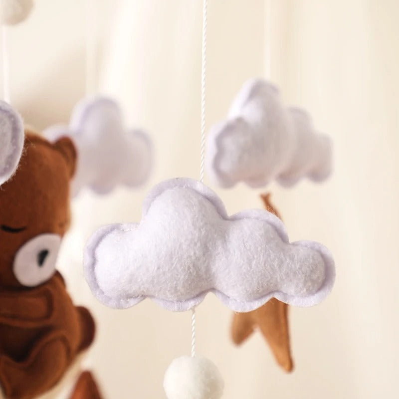 Nordic Style Balloon Elephant Felt Bed Bell Soothing Baby Crib Decorative Pendant
