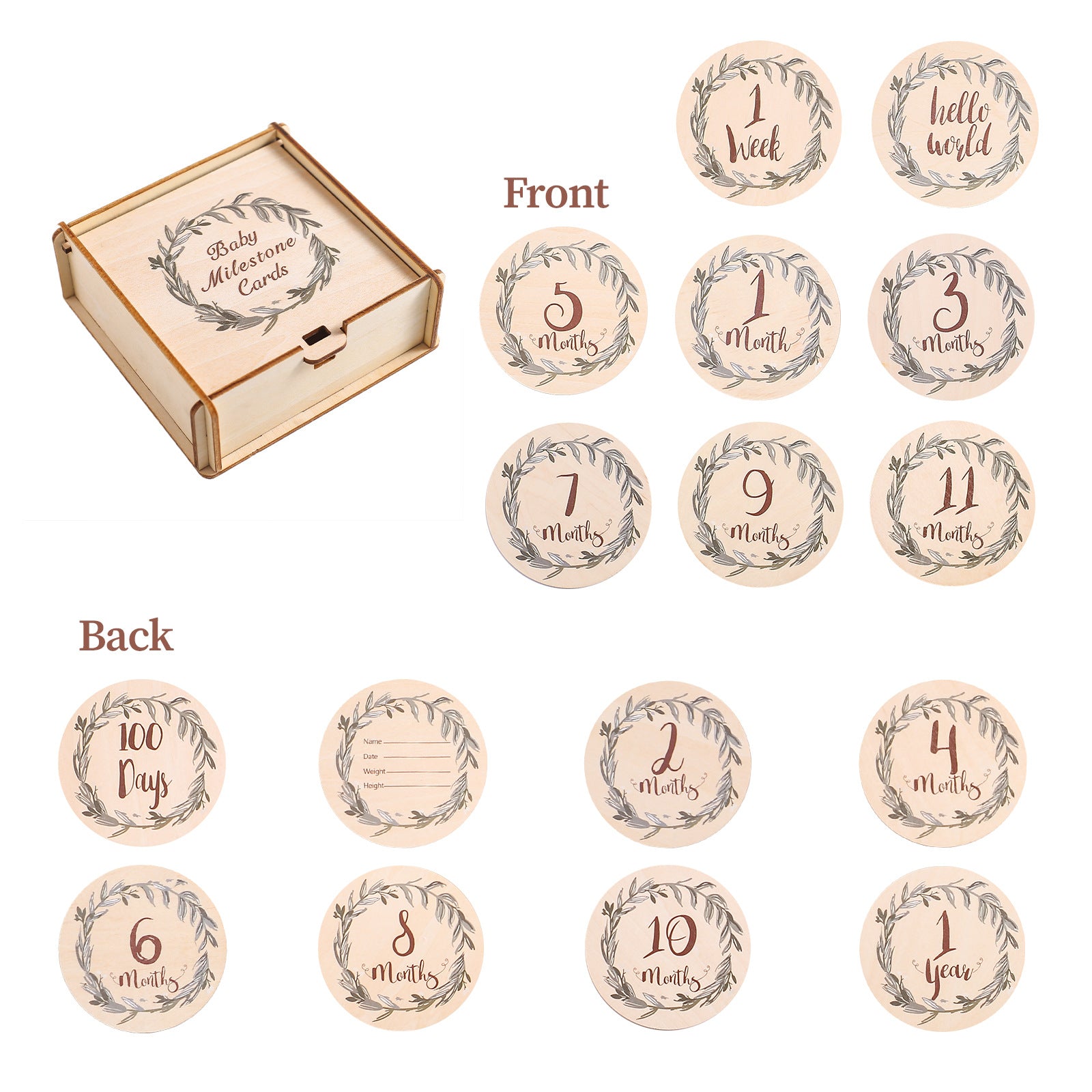 Baby Wooden Bear Wood Piece Photo Props