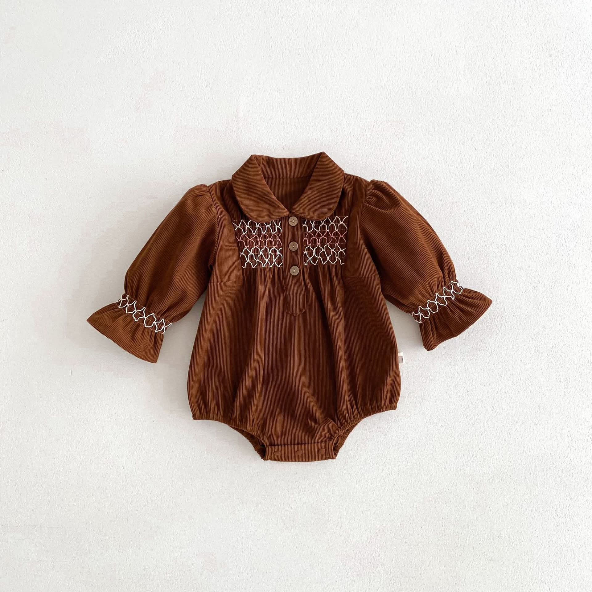 Baby Girl Corduroy Triangle Jumpsuit Dress