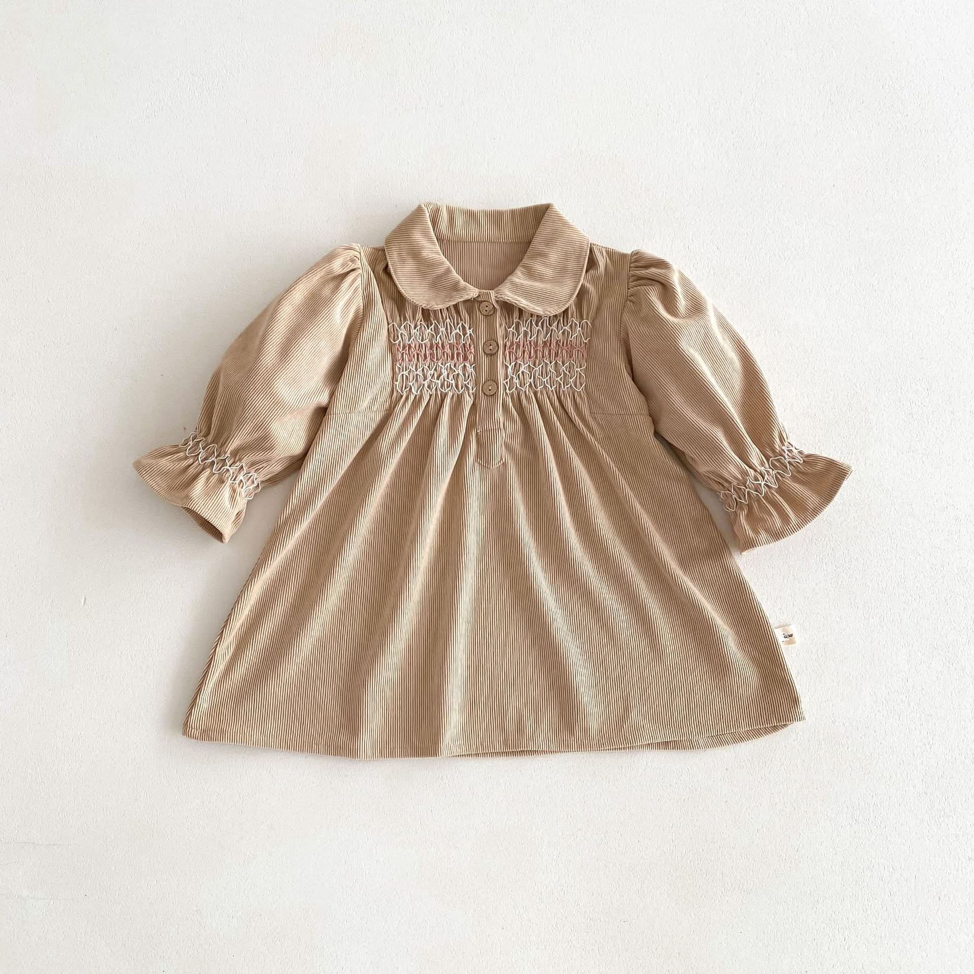 Baby Girl Corduroy Triangle Jumpsuit Dress