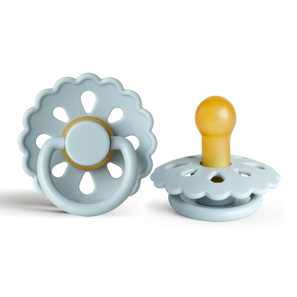 Erduo Baby Pacifier Natural Latex Rubber Soft Round Nipple BPA Free Comfort Orthodontic Dummy Soother Teether for Newborn Infant