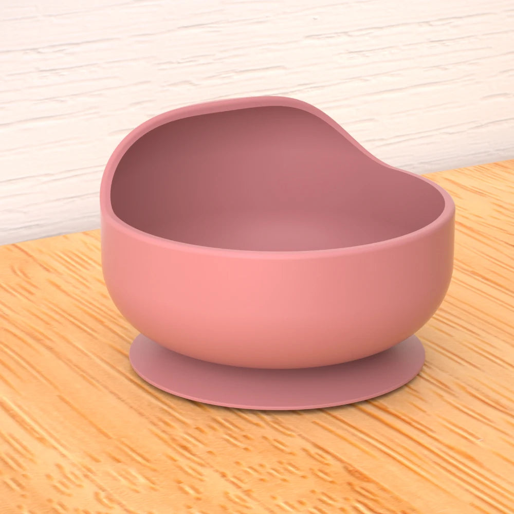 Food Grade Baby Feeding Bowl Set Silicone Tableware Children Dinnerware Kids Eating Plate Foods With Sucker Kitchen Home Use