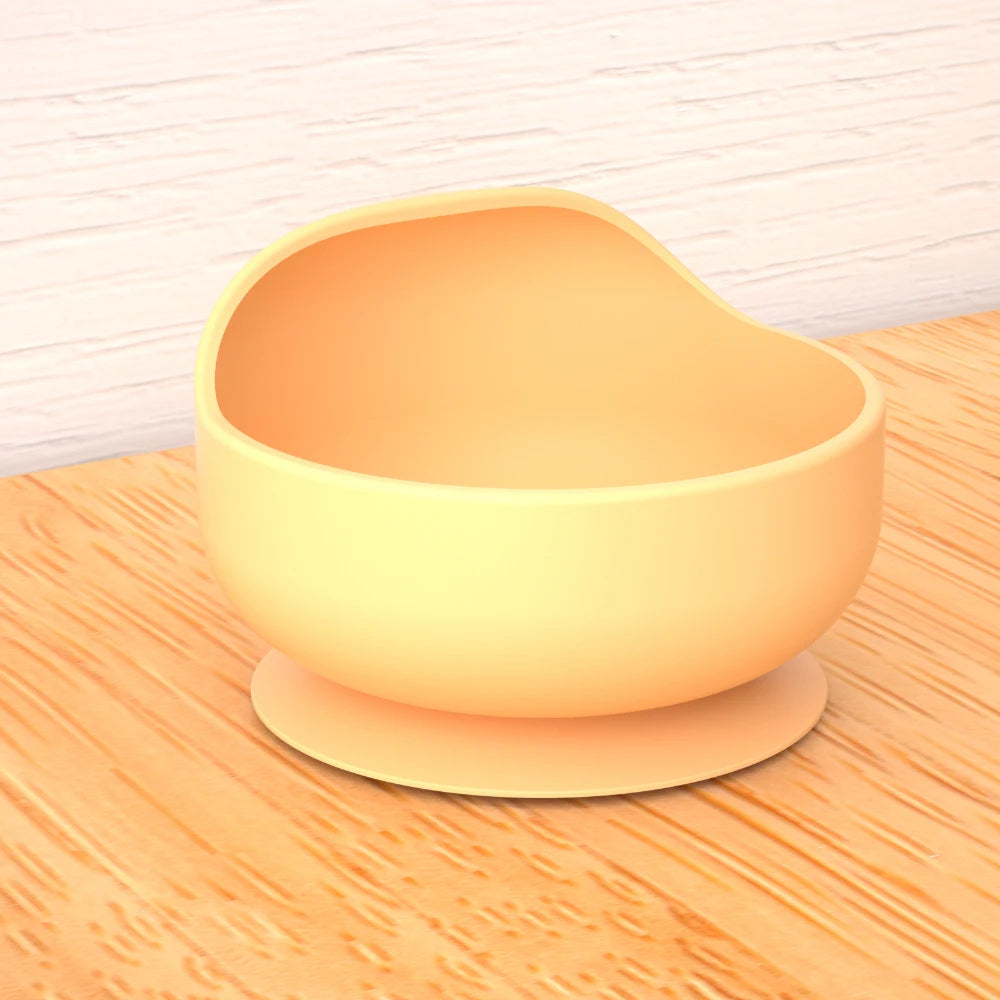 Food Grade Baby Feeding Bowl Set Silicone Tableware Children Dinnerware Kids Eating Plate Foods With Sucker Kitchen Home Use