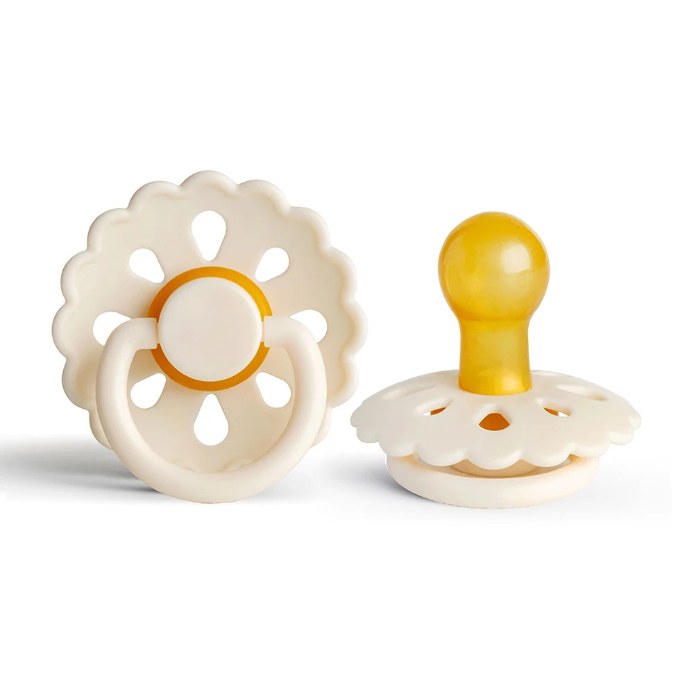 Erduo Baby Pacifier Natural Latex Rubber Soft Round Nipple BPA Free Comfort Orthodontic Dummy Soother Teether for Newborn Infant