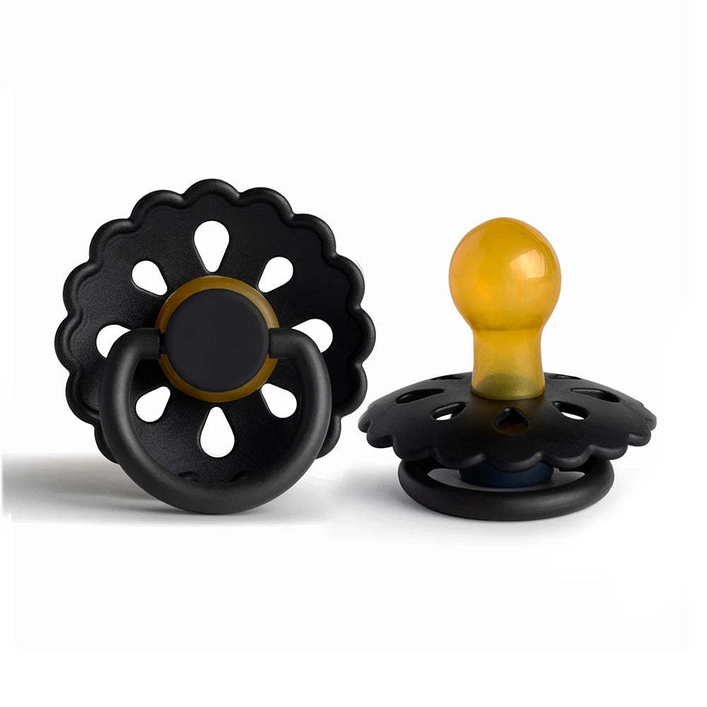 Erduo Baby Pacifier Natural Latex Rubber Soft Round Nipple BPA Free Comfort Orthodontic Dummy Soother Teether for Newborn Infant