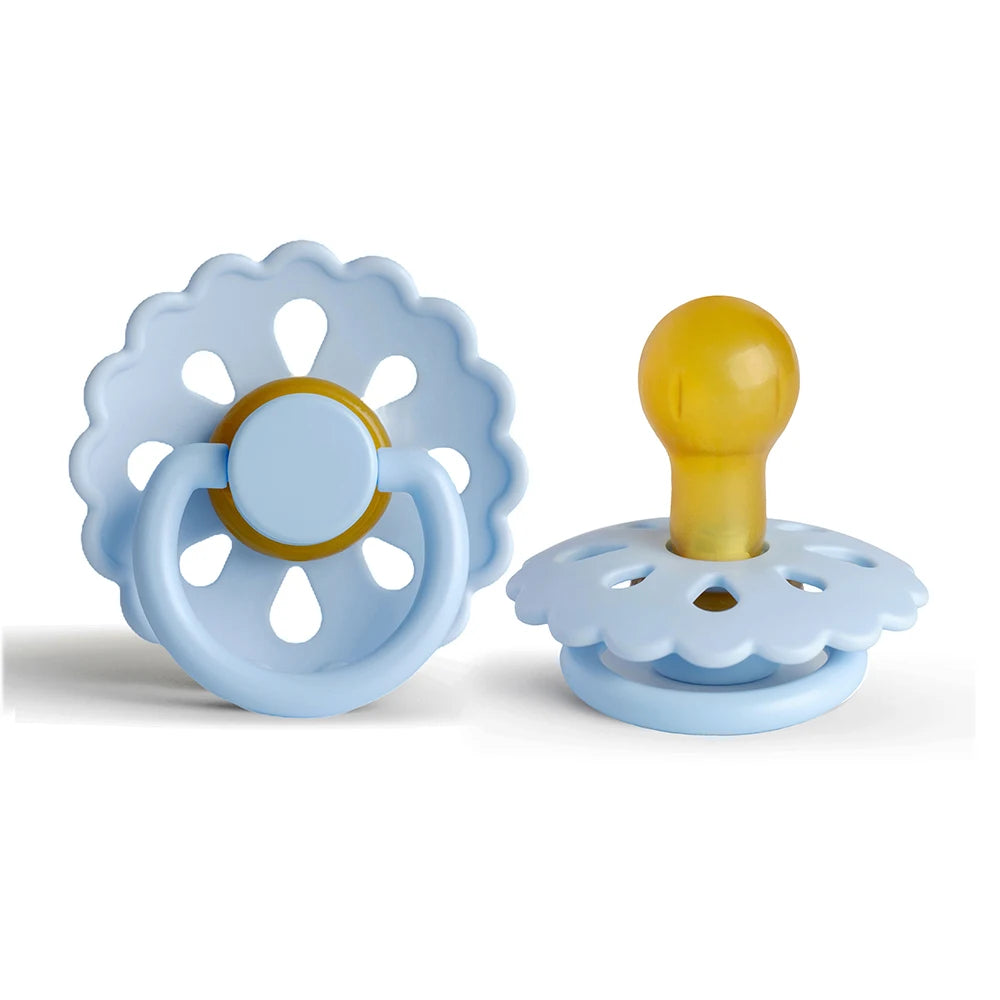 Erduo Baby Pacifier Natural Latex Rubber Soft Round Nipple BPA Free Comfort Orthodontic Dummy Soother Teether for Newborn Infant