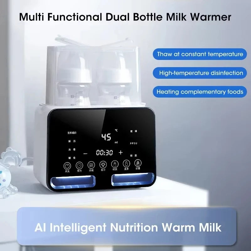 Newborn Baby Bottle Warmer and Sterilizer with Timer Accurate Temperature Control for Milk and Food Accessories