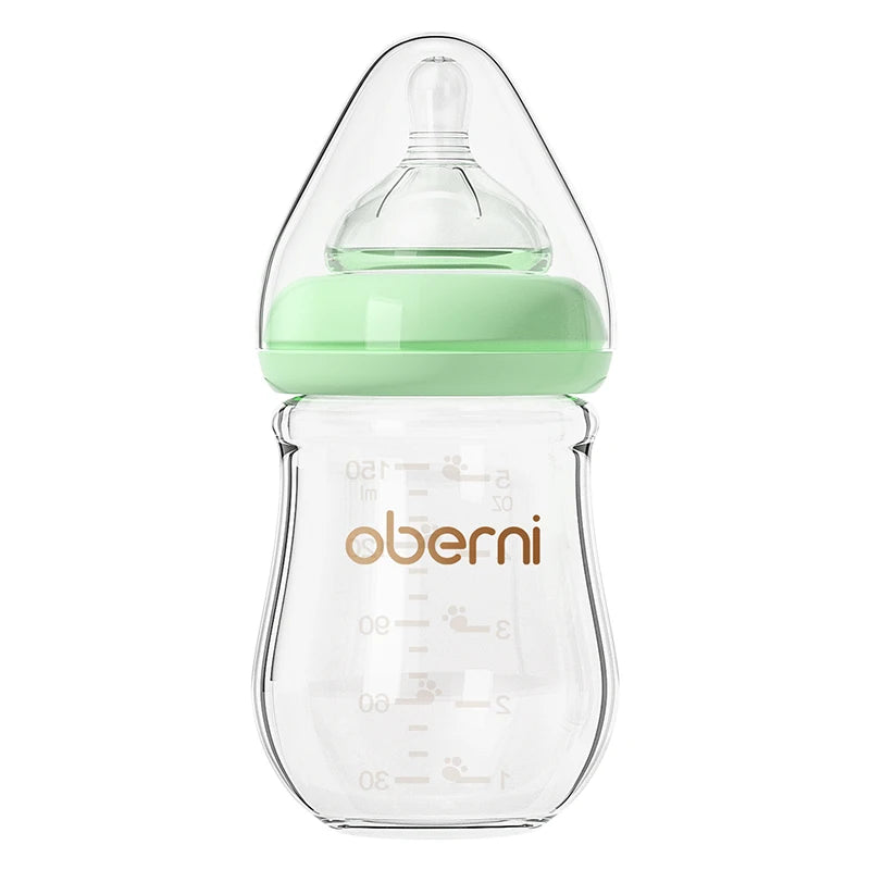 Oberni 150ml+180ml PPSU Imitated Breast Baby Milk Bottle set Anti bloating 0-6 Newborn Baby Bottle With Resistant to Falling