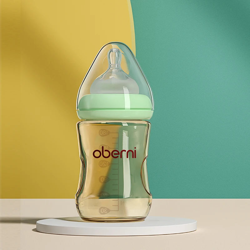 Oberni 150ml+180ml PPSU Imitated Breast Baby Milk Bottle set Anti bloating 0-6 Newborn Baby Bottle With Resistant to Falling