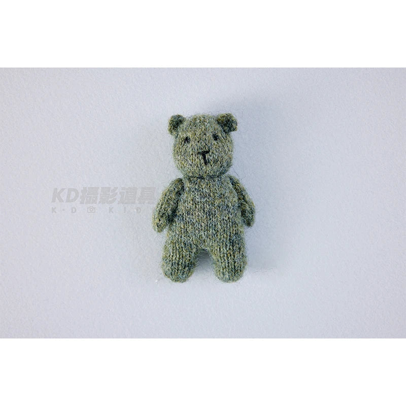 Newborn Photography Handmade Doll Knit Teddy Bear Toy 15*10*5cm Baby Animal Comfort Toy Multi Colors Infants Photoshoot Prop