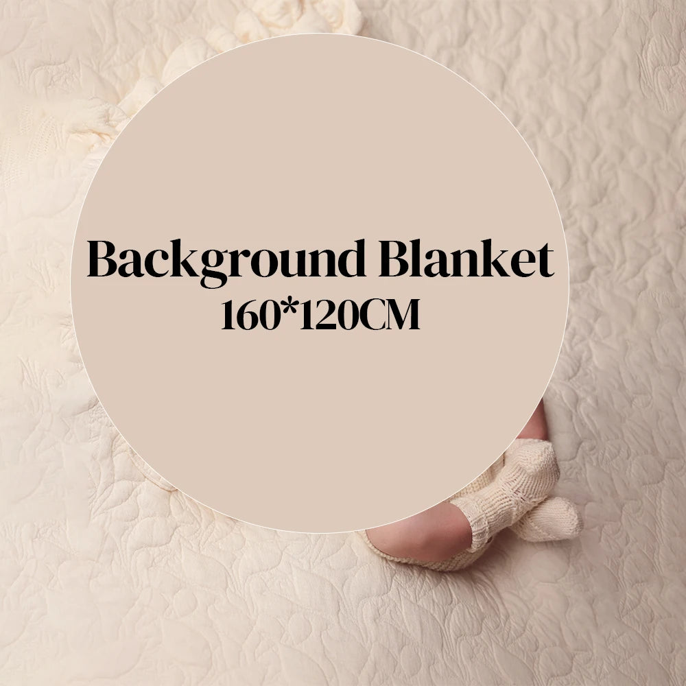 Newborn Photography Props Kit Knitted Baby Jumpsuit+pompom Cap Cute Teddy Bear Doll with Headband Lace Pillow Studio Photo Props