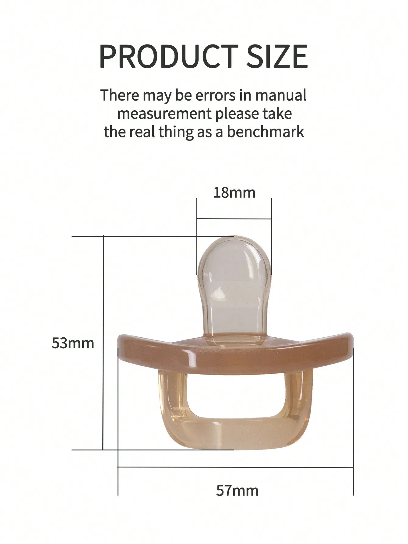 1 Pcs Baby Pacifier For Soothing Nighttime Sleep Flat Soft Breathable Design Baby Reborn Silicone For Baby Accessories Newborn