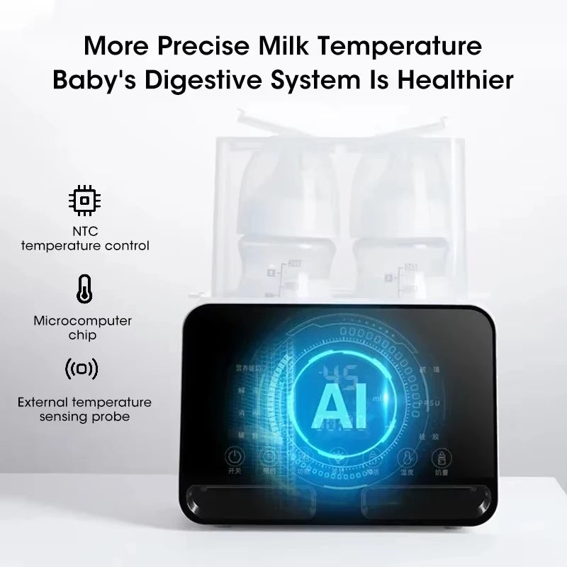 Newborn Baby Bottle Warmer and Sterilizer with Timer Accurate Temperature Control for Milk and Food Accessories