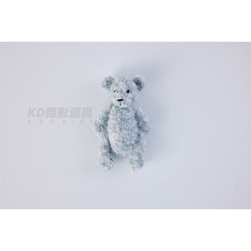 Newborn Photography Handmade Doll Knit Teddy Bear Toy 15*10*5cm Baby Animal Comfort Toy Multi Colors Infants Photoshoot Prop