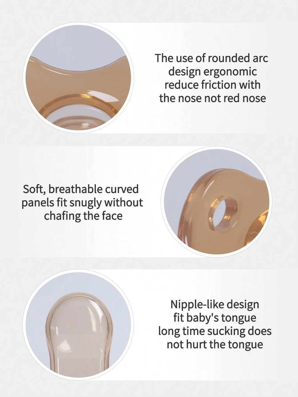 1 Pcs Baby Pacifier For Soothing Nighttime Sleep Flat Soft Breathable Design Baby Reborn Silicone For Baby Accessories Newborn