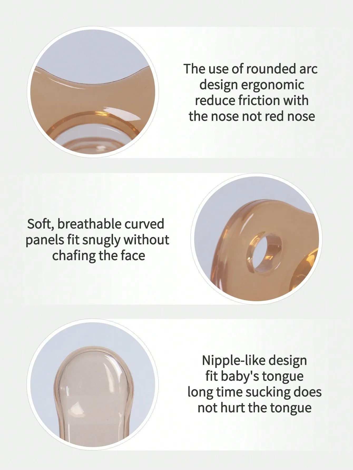 1 Pcs Baby Pacifier For Soothing Nighttime Sleep Flat Soft Breathable Design Baby Reborn Silicone For Baby Accessories Newborn