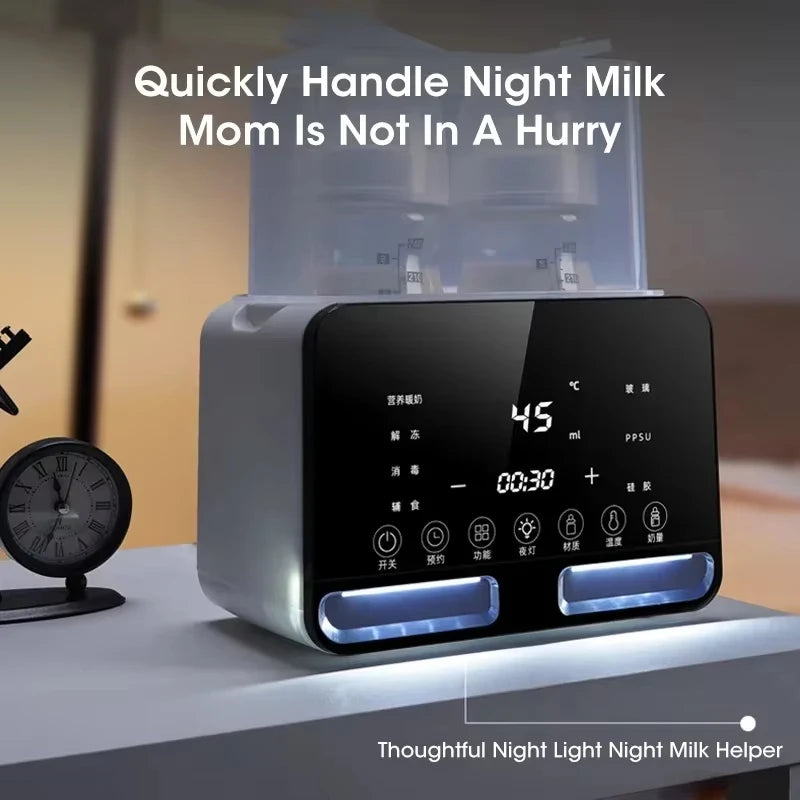 Newborn Baby Bottle Warmer and Sterilizer with Timer Accurate Temperature Control for Milk and Food Accessories