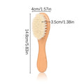 Newborn Baby Wooden Brush Natural Wool Comb Infant Head Massager Portable Bath Brush For Kids