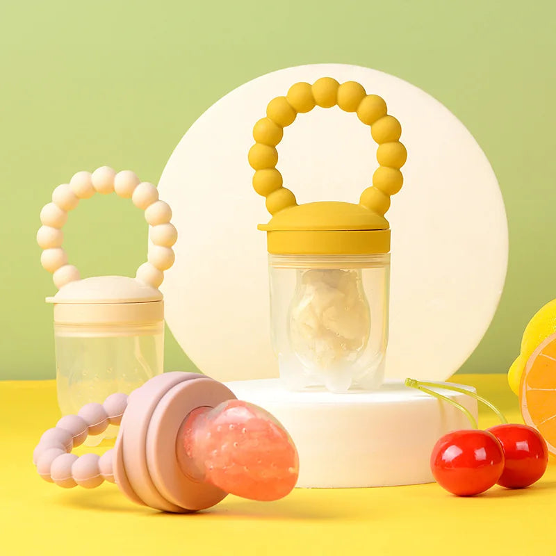 1pcs Newborn Nipple Feeder Baby Nibble Fruit Feeding Food Grade Silicone Container Pacifier Bottles Infant Soother Teether Toys