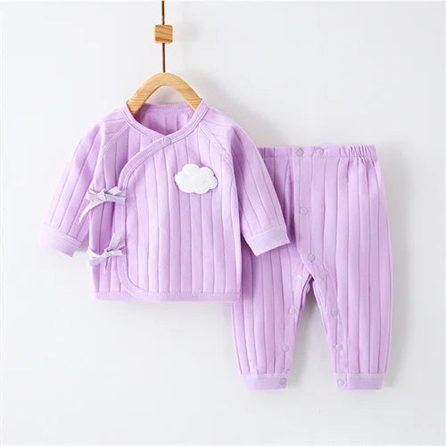 0-6M Baby Newborn Sets For Girls Boys Spring Infant Baby Boy Girl Set Casual Clothes For Girl Long Sleeve T Shirt Pants Suits