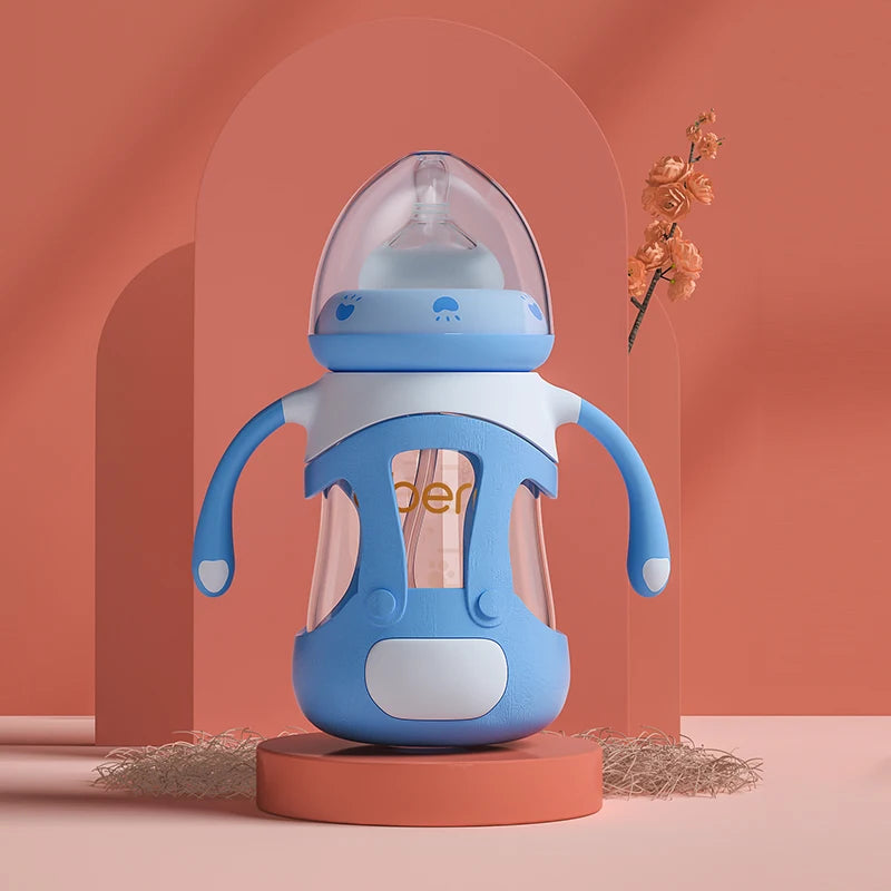 Oberni 150ml+180ml PPSU Imitated Breast Baby Milk Bottle set Anti bloating 0-6 Newborn Baby Bottle With Resistant to Falling