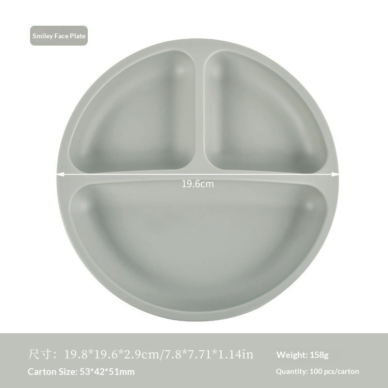 Baby Silicone Feeding Tray With Compartments