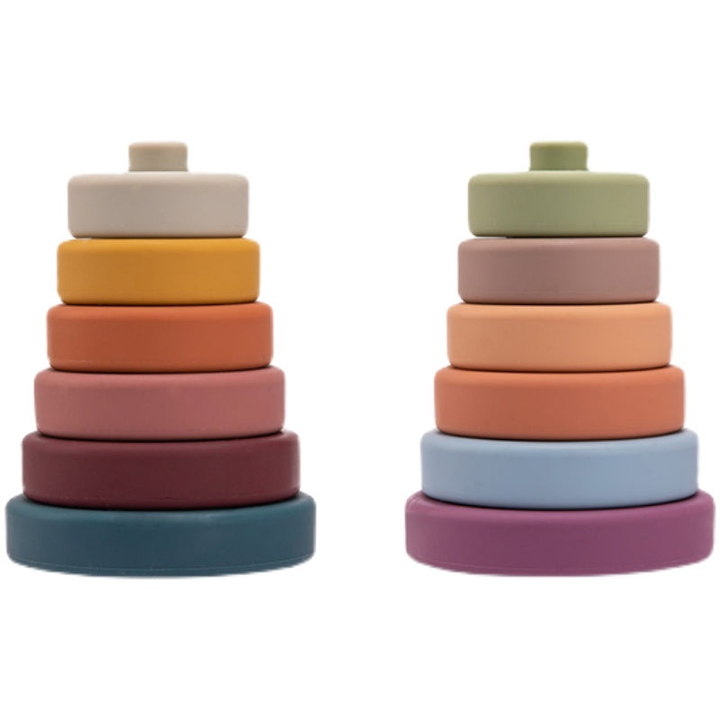 Jenga Children's Intelligence Baby Early Education Toys Silicone Blocks