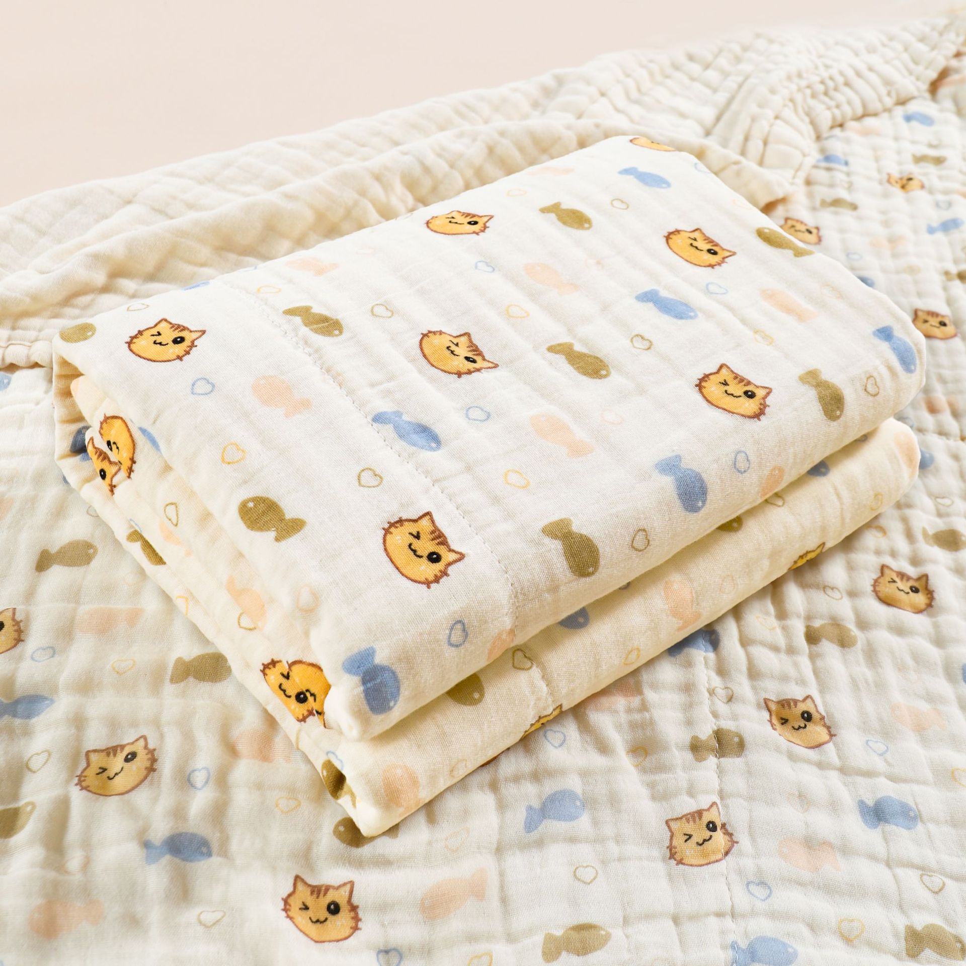 Newborn Baby Printed Pure Cotton Gauze Blanket