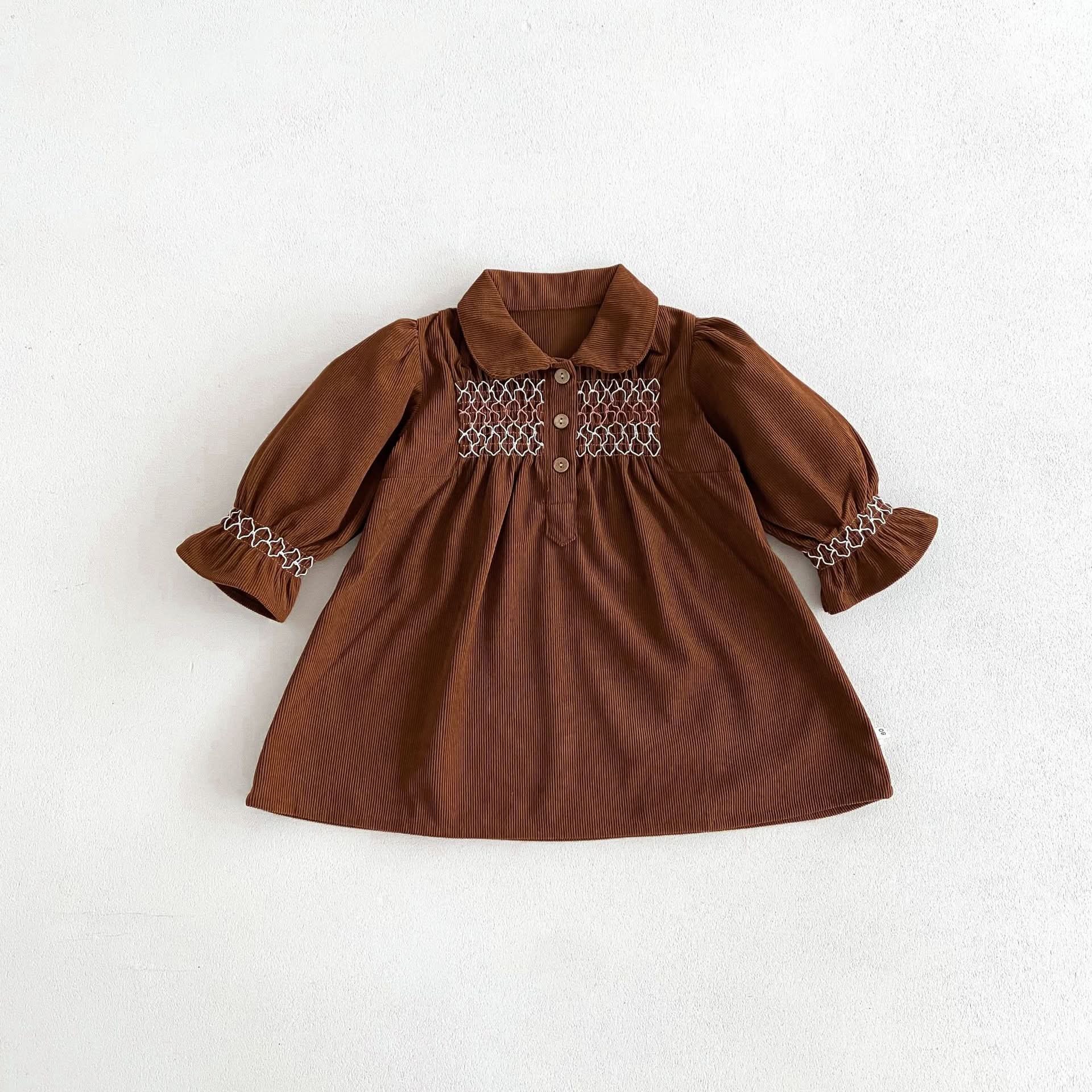 Baby Girl Corduroy Triangle Jumpsuit Dress