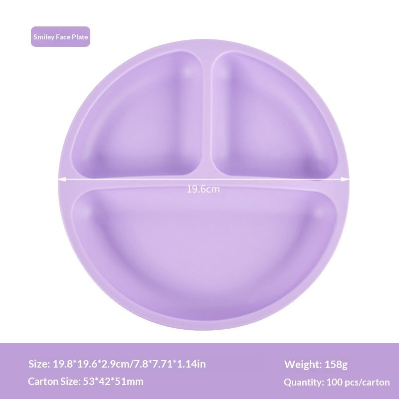 Baby Silicone Feeding Tray With Compartments