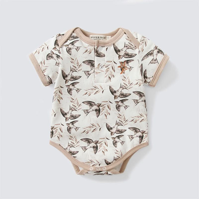 Baby Triangle Short Sleeve Romper Newborn Clothes Baby Bodysuit