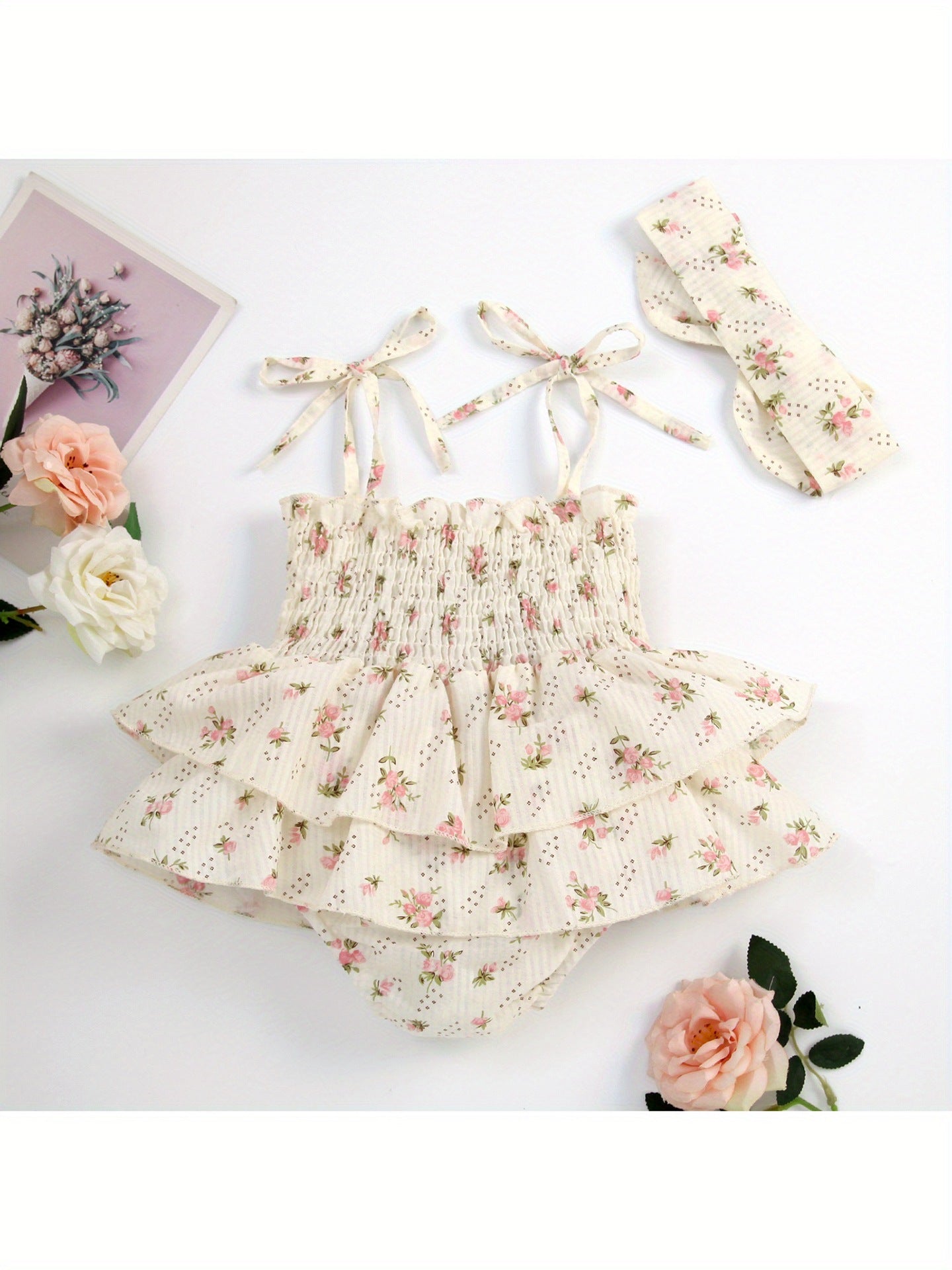 Newborn Girls Boho Dresses Baby Girl Summer Jumpsuit Set