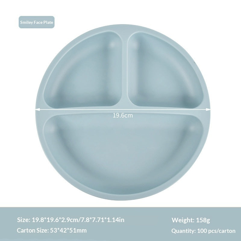 Baby Silicone Feeding Tray With Compartments